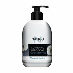 Акція на Пом'якшувальне рідке мило для рук Natigo Softening Hand Soap Чиста бавовна, 500 мл від Eva