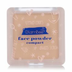 Акция на Компактна пудра для обличчя GlamBee Face Powder Compact без дзеркала, 02, 11 г от Eva