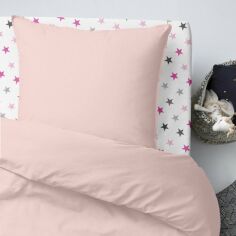 Акция на Комплект постільної білизни Cosas Підлітковий 155х215  Ranfors Rose Stars Grey Rose. от Rozetka