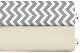 Акція на Набір простирадл Cosas Set Sheet Beige Drop Zig Grey 220х240 2 шт. від Rozetka