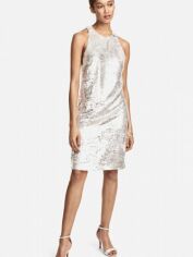 Акція на Плаття коротке осіннє жіноче H&M XAZ061419BEFT 36 Біле з сріблястим від Rozetka