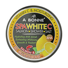 Акція на Скраб-сіль для душу A Bonne' Spa White C Salmon Зволоження, з вітаміном С та екстрактом лосося, 350 г від Eva