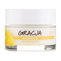 Акция на Зволожувальний та живильний крем для обличчя Gracja Primrose Semi-Rich Cream з олією примули та кальцієм, 50 мл от Eva