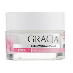 Акція на Розгладжувальний крем для обличчя Gracja Rose Smoothing Cream з екстрактом троянди та ретинолом, 50 мл від Eva