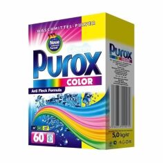 Акція на Пральний порошок Purox Color для кольорової білизни, 60 циклів прання, 5 кг (картон) від Eva