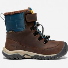 Акція на Підліткові зимові черевики для хлопчика Keen Greta Boot WP 1026642 35 (3US) 21.6 см Коричневий/Блакитний від Rozetka