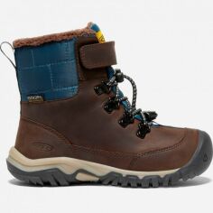 Акція на Дитячі зимові черевики для хлопчика Keen Greta Boot WP 1026642 34 (2US) 20.6 см Коричневий/Блакитний від Rozetka