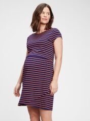 Акция на Сукня-футболка для вагітних міні літня жіноча Gap 727240262 XS Синя от Rozetka