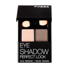 Акція на Компактні подвійні тіні для повік Pudra Cosmetics Perfect Look Eye Shadow 01, 4.2 г від Eva