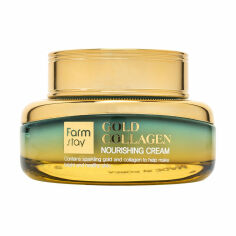 Акция на Живильний крем для обличчя FarmStay Gold Collagen Nourishing Cream з золотом та колагеном, 55 мл от Eva