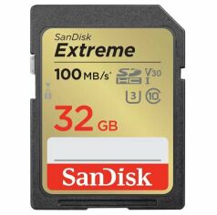 Акція на Карта памяти SanDisk SD 32GB C10 UHS-I U3 R100/W60MB/s Extreme V30 (SDSDXVT-032G-GNCINЯ) від MOYO