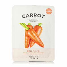 Акція на Тканинна маска для обличчя It's Skin The Fresh Carrot Mask Sheet з морквою, 19 г від Eva