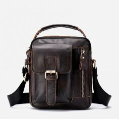 Акція на Чоловіча шкіряна сумка-планшет Vintage leather-14702 Коричнева від Rozetka