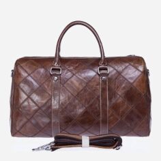 Акция на Чоловіча шкіряна сумка-боулер Vintage leather-14752 Коричнева от Rozetka