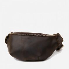 Акция на Чоловіча поясна сумка шкіряна Grande Pelle leather-11154 Коричнева от Rozetka