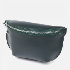 Акция на Жіноча поясна сумка шкіряна Shvigel leather-16390 Зелена от Rozetka