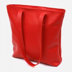 Акция на Сумка шопер жіноча шкіряна Shvigel leather-16355 Червона от Rozetka