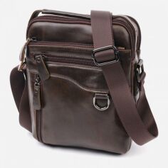 Акція на Сумка-планшет через плечо чоловіча з натуральної шкіри Vintage leather-20824 Коричнева від Rozetka