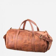 Акция на Чоловіча шкіряна сумка-боулер Grande Pelle leather-11047 Коричнева от Rozetka