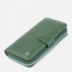 Акція на Гаманець шкіряний ST Leather Accessories 19304 Зелений від Rozetka