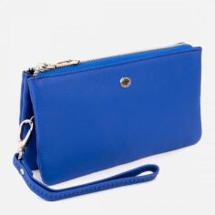 Акція на Жіночий гаманець-клатч місткий шкіряний ST Leather Accessories 19252 Синій від Rozetka