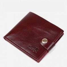Акція на Портмоне шкіряне Shvigel leather-16463 Вишневе від Rozetka