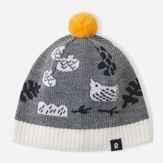 Акция на Дитяча зимова шапка-біні з помпоном для хлопчика Reima Kuviot 5300077B-9991 52-54 от Rozetka