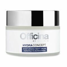 Акція на Нічний зволожувальний крем для обличчя Helia-D Officina Hydra Concept Moisturizing Night Cream, 50 мл від Eva