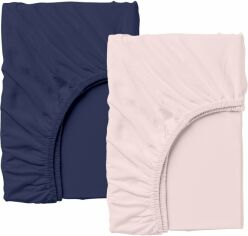 Акція на Набір Cosas Простирадло на резинці 180x200 2 шт Set_DarkBlue_Pudra від Rozetka