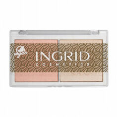 Акция на Палетка хайлайтерів для обличчя Ingrid Cosmetics Bali Highlighters Palette, 20 г от Eva