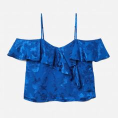 Акція на Топ жіночий H&M 6527768dlog 38 Волошковий від Rozetka