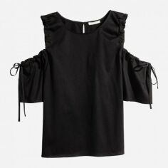 Акція на Топ жіночий H&M 5474886dlog XS Чорний від Rozetka