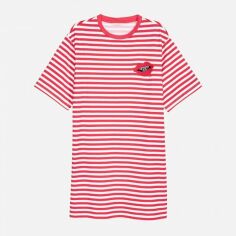 Акция на Сукня-футболка міні літня жіноча H&M 5744011bar 34 Червона от Rozetka