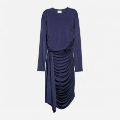 Акція на Сукня міді жіноча H&M 6007917log 38 Темно-синя від Rozetka