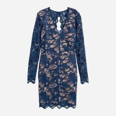 Акція на Сукня коротка жіноча H&M 6106027dlog 38 Темно-синя від Rozetka