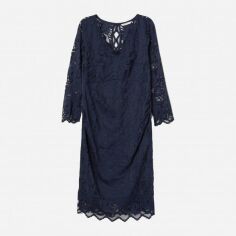 Акція на Сукня для вагітних коротка жіноча H&M 6370737dlog M Темно-синя від Rozetka