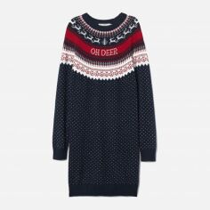 Акція на Сукня коротка жіноча H&M 6958568dlog XS Темно-синя від Rozetka