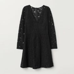 Акція на Сукня коротка жіноча H&M 6649298bar 36 Чорна від Rozetka