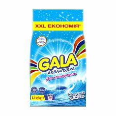 Акція на Пральний порошок Gala Аква-Пудра Морська свіжість, автомат, 36 циклів прання, 5.4 кг від Eva