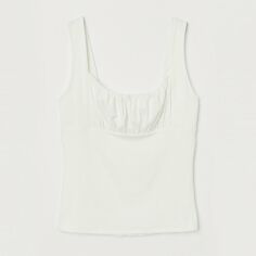 Акція на Топ жіночий H&M XAZ174075FCZZ L Білий від Rozetka