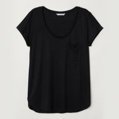 Акція на Футболка H&M XAZ168070CNIK XS Чорна від Rozetka
