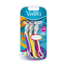 Акція на Одноразові станки для гоління Gillette Venus 3 жіночі, 3 шт від Eva