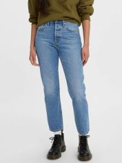 Акція на Джинси Slim Fit жіночі Levi`s 501 Crop 36200-0236 27-30 Medium Indigo Worn In від Rozetka