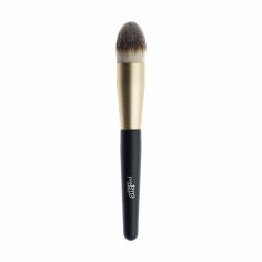 Акція на Пензель для тональної основи PuroBio Cosmetics Brush No 10, синтетичний ворс, 1 шт від Eva