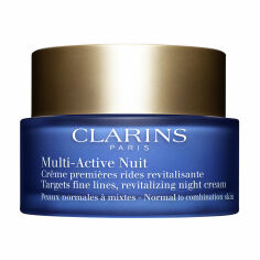Акция на Нічний крем для обличчя Clarins Multi-Active Nuit Targets Fine Lines, Revitalizing Night Cream Normal to Combination Skin, 50 мл от Eva