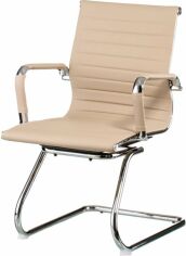 Акція на Крісло офісне Special4You Solano office artleather beige від Rozetka