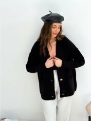 Акція на Кардиган з домішкою вовни в'язаний жіночий ARTKNIT Casual 27647 One Size Чорний від Rozetka