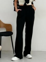 Акція на Штани вовняні жіночі ARTKNIT Jolie L-XL Чорні від Rozetka