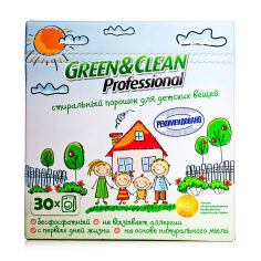 Акция на Пральний порошок Green&Clean Professional для дитячої білизни, 30 циклів прання, 3 кг от Eva