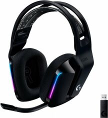 Акція на Навушники Logitech Lightspeed Wireless RGB Gaming Headset G733 Black (981-000864) від Rozetka